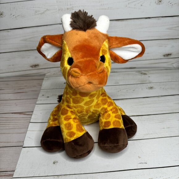 Melissa & Doug 11" Giraffe Plush Toy With Bottle & Diaper Stuffed Animal - Picture 2 of 8